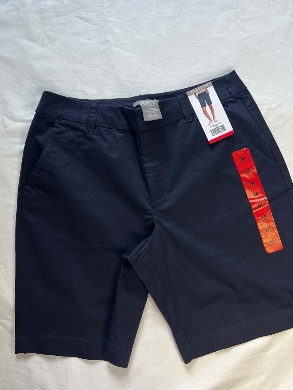 Men's Navy Stretch Chino Shorts - Unbranded